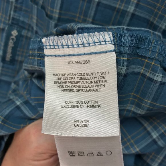 Men’s Columbia Short Sleeve Plaid Button-Down - Picture 8 of 9